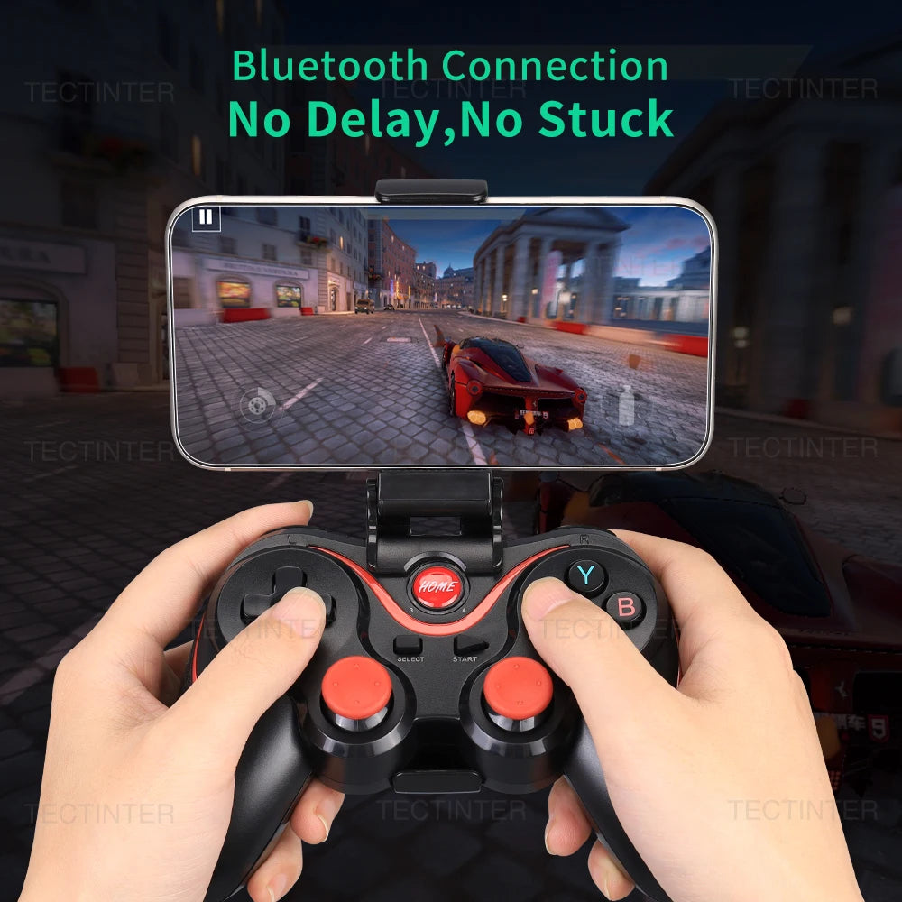 Terios T3 X3 Wireless Joystick Gamepad PC Game Controller Support Bluetooth BT3.0 Joystick For Mobile Phone Tablet TV Box Holder - My Store