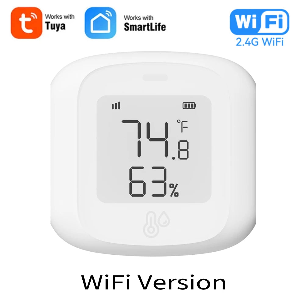 Tuya ZigBee 3.0 Temperature Humidity Sensor Smart Home Automation WiFi Indoor Thermometer LCD Display Works with Alexa Google - My Store