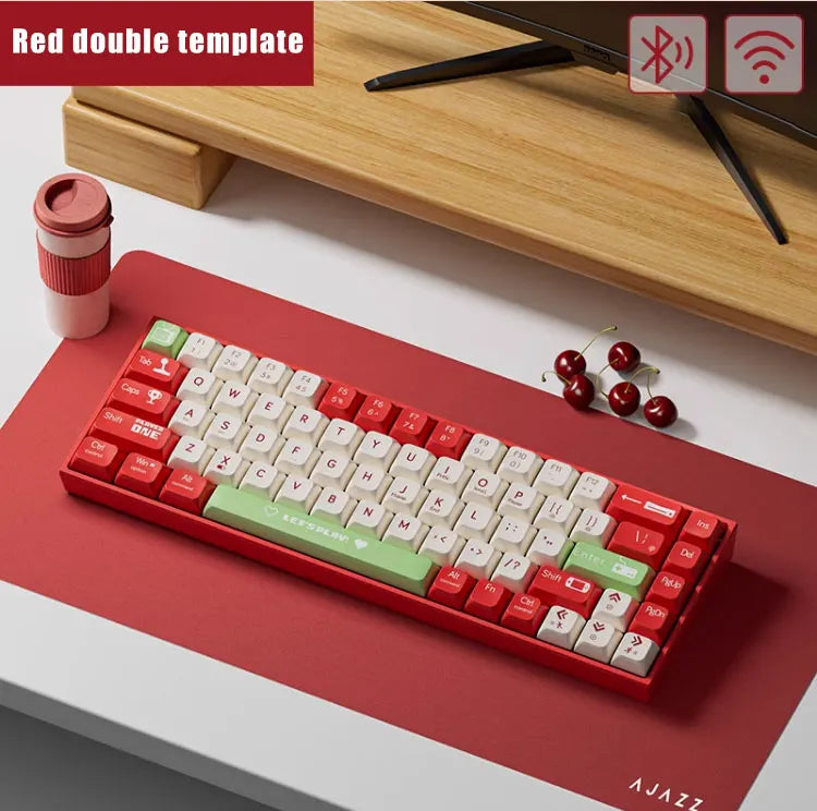 AJAZZ AK680 Mechanical Keyboard Gaming Wired Compact Laptop Tea Or Red Shaft 68 Keys - My Store