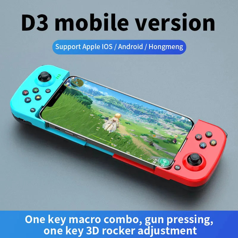 D3 Wireless BT 5.0 Stretchable Gamepad For Mobile Phone Android IOS Devices Retractable Joystick for PC Video Game Controller - My Store