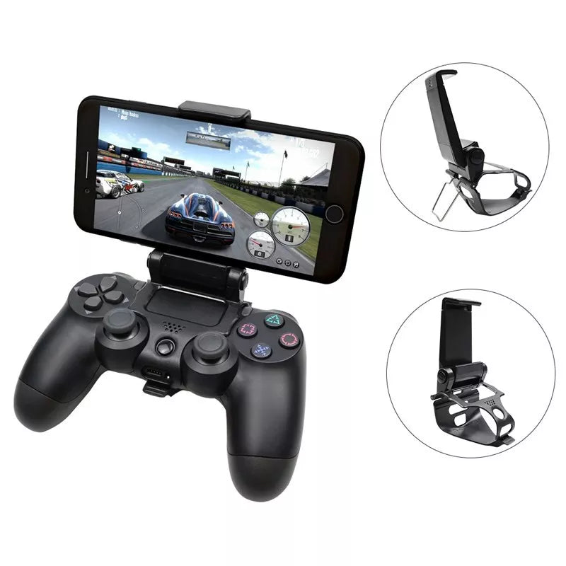 Mobile Cell Phone Stand For PS4 Controller Mount Hand Grip For PlayStation 4 Gamepad Accessories For Samsung S9 S8 Clip Holder - My Store