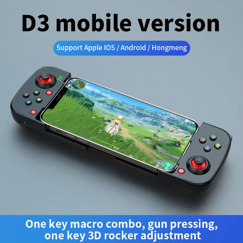 D3 Wireless BT 5.0 Stretchable Gamepad For Mobile Phone Android IOS Devices Retractable Joystick for PC Video Game Controller - My Store