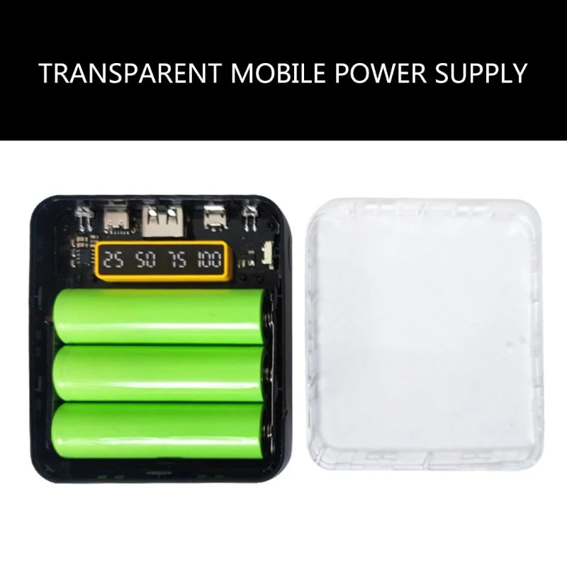 Portable 18650 Battery Storage Box with Fast Charging Function 18650 Battery Box, Quick Charging Power Banks Enclosure - My Store