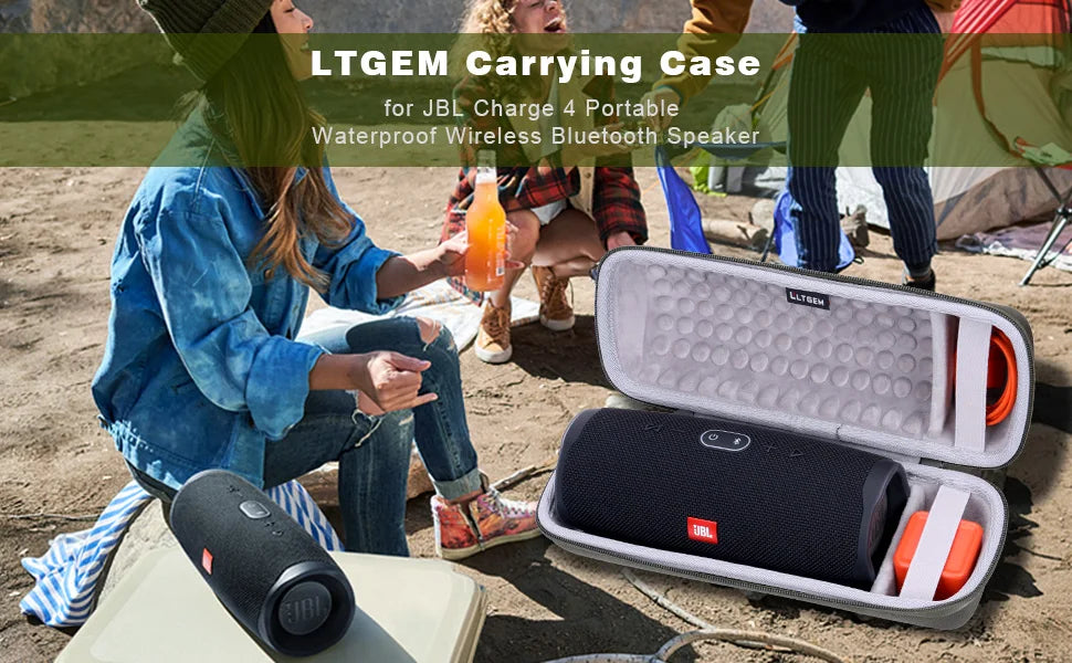 LTGEM Hard Case for JBL Charge 4/Charge 5 Portable Waterproof Wireless Bluetooth Speaker. Fits USB Cable and Charger,(Only Case) - My Store