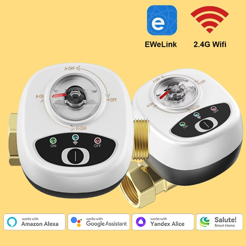 eWelink APP Wifi Water Valve Smart Timer Open Shutoff Automated Ball Valve Intelligent Remote Control Support Alexa Google Home - My Store