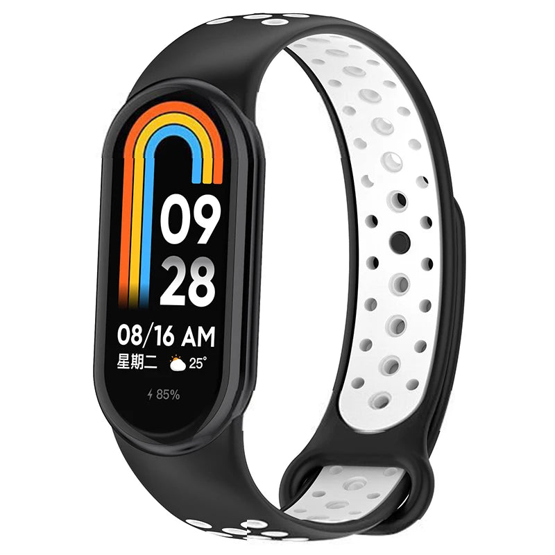 Smart Watch Simple Business Sports Wristband Two-color Breathable And Comfortable Unisex Suitable For Xiaomi Mi Band 8 - My Store