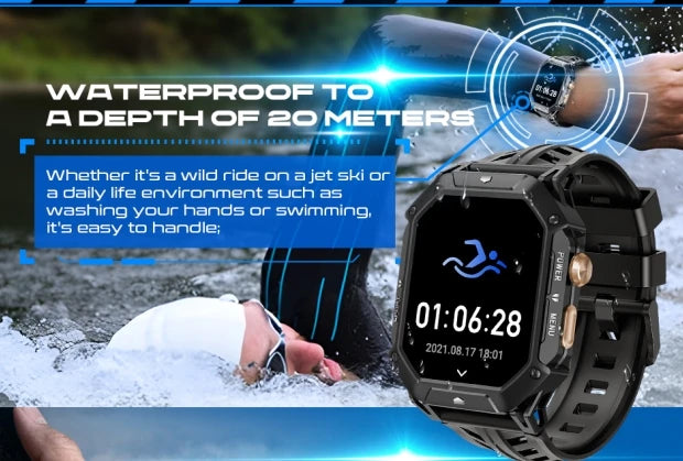 2025 Smart Watch OUKITEL BT80, 2.13 Inches, Ultra Long Battery Life of 100 Days, 20 Meters Deep Waterproof Sports Smartwatch - My Store