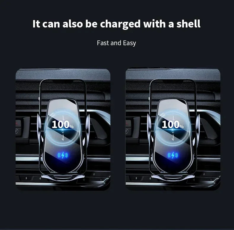 50W Car Wireless Charging Auto Wireless Charger Stand For iPhone 15 14 13 Samsung Xiaomi Air Vent Stand Car Phone Holder Mount - My Store