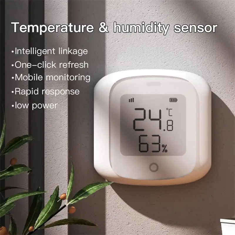 Tuya ZigBee 3.0 Temperature Humidity Sensor Smart Home Automation WiFi Indoor Thermometer LCD Display Works with Alexa Google - My Store