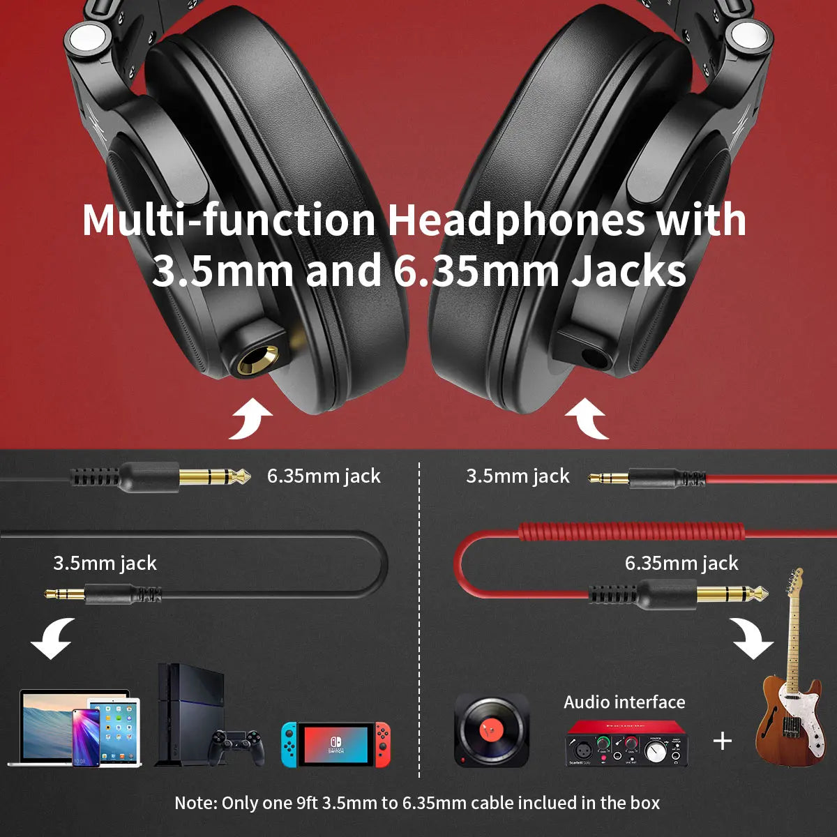 Oneodio A71 Wired Over Ear Headphone With Mic Studio DJ Headphones Professional Monitor Recording & Mixing Headset For Gaming - My Store