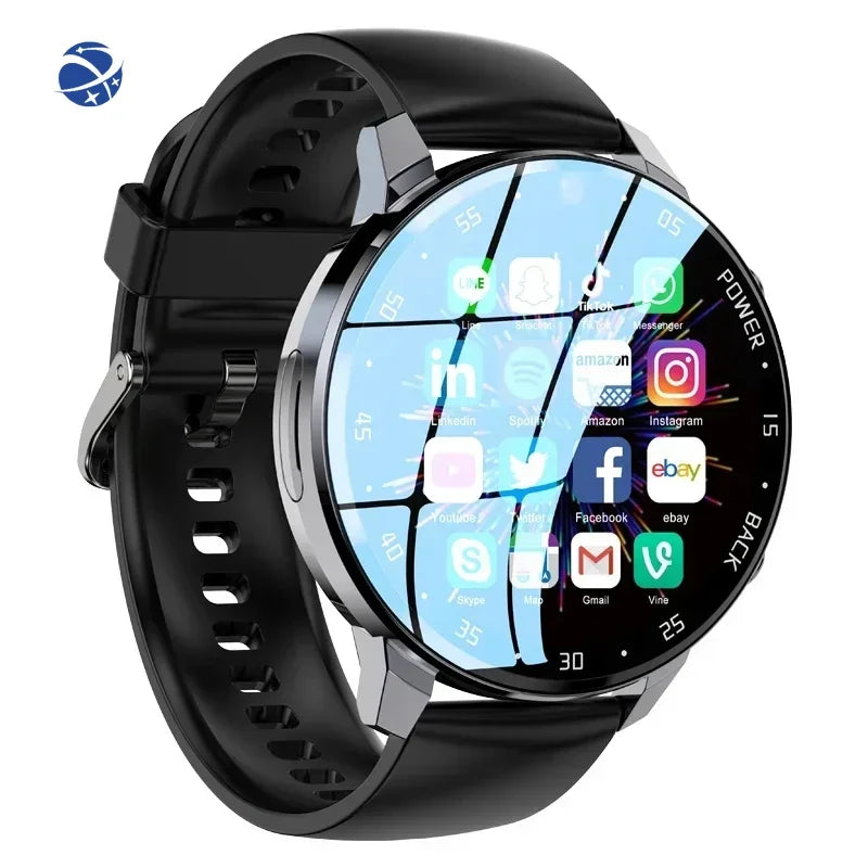 4G NET NEW H18 Global Android Smartwatch Men Dual HD Camera Full Touch Screen HeartRate IP67 Waterproof Smart Watch 64G SIM call - My Store