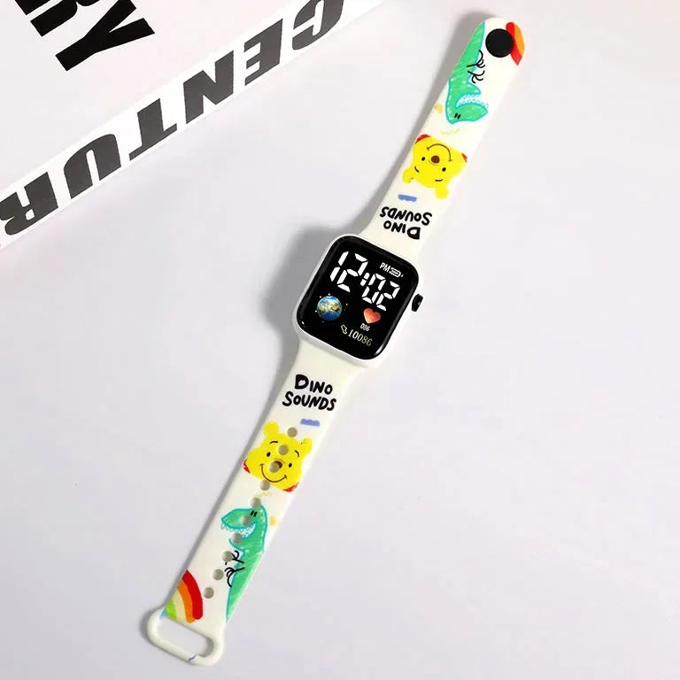 New Disney Printed Pattern Children's Anime Electronic Watch Girls Smart Watch Hello Kitty Shirubi Girls Cute Watch - My Store