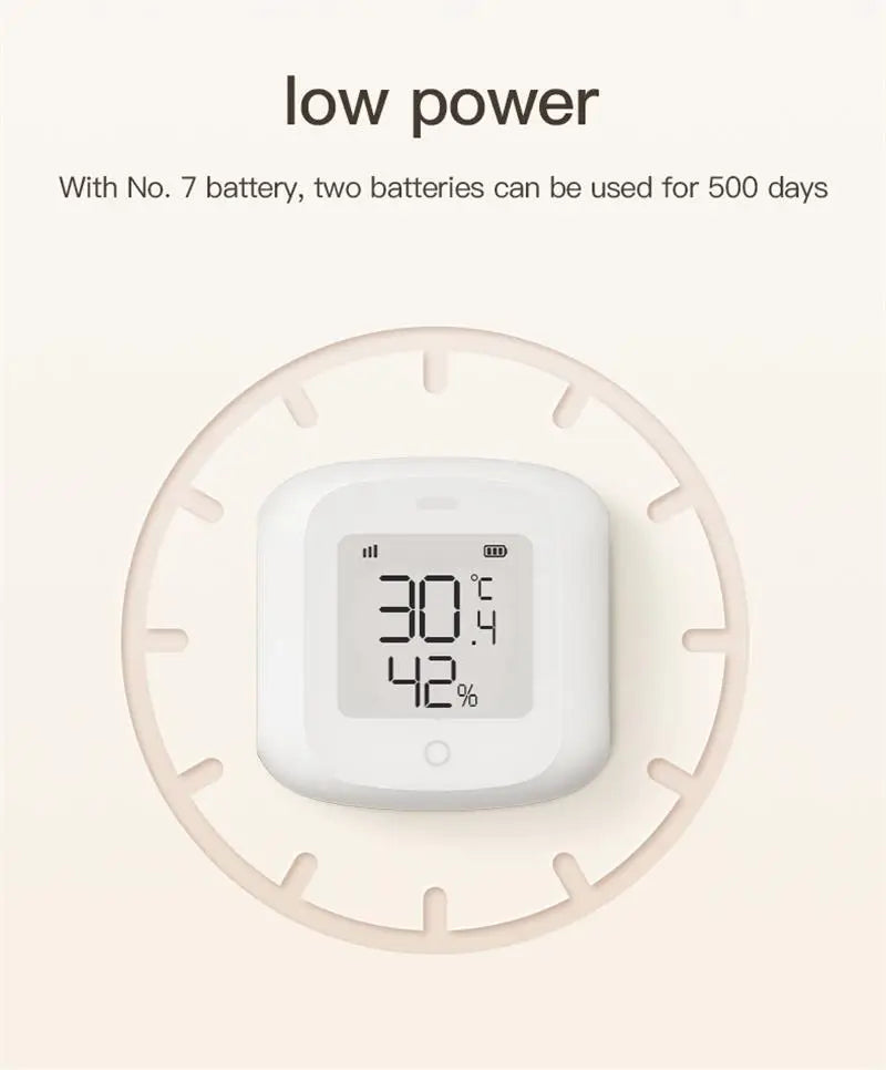 Tuya ZigBee 3.0 Temperature Humidity Sensor Smart Home Automation WiFi Indoor Thermometer LCD Display Works with Alexa Google - My Store