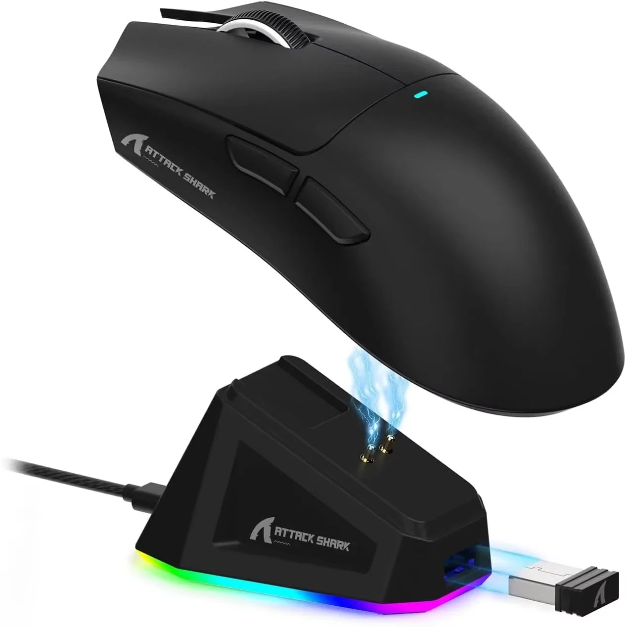 ATTACK SHARK X11 Lightweight Three-mode Wireless Gaming Mouse with RGB Charging Dock Optical Sensor PAW3311 22K DPI PC/Mac - My Store