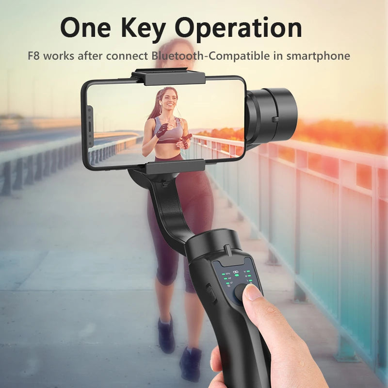 F8 Handheld 3-Axis Gimbal Phone Holder Anti Shake Video Record Stabilizer for Xiaomi iPhone Cellphone Smartphone - My Store