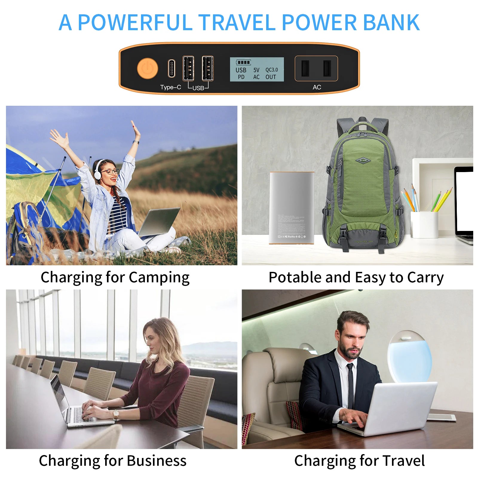 High Quality Usb Portable Battery Power Banks 27000mah Portable Charger Custom Logo Best Mobile Power Bank - My Store