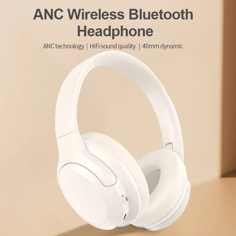 PARAMITA ANC Noise Canceling Headphones A1 Wireless Bluetooth Headphones BT5.3 400mAh Over-Ear Foldable for Sports Work Games - My Store