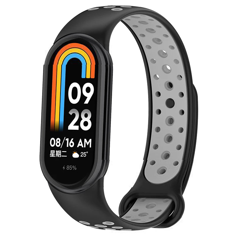 Smart Watch Simple Business Sports Wristband Two-color Breathable And Comfortable Unisex Suitable For Xiaomi Mi Band 8 - My Store