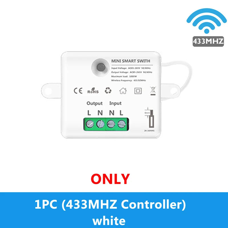 Controller Convenient And Efficient Stylish Design 433mhz Switch Enhance Home Security Reliable 433mhz Breaker Smart Automation - My Store