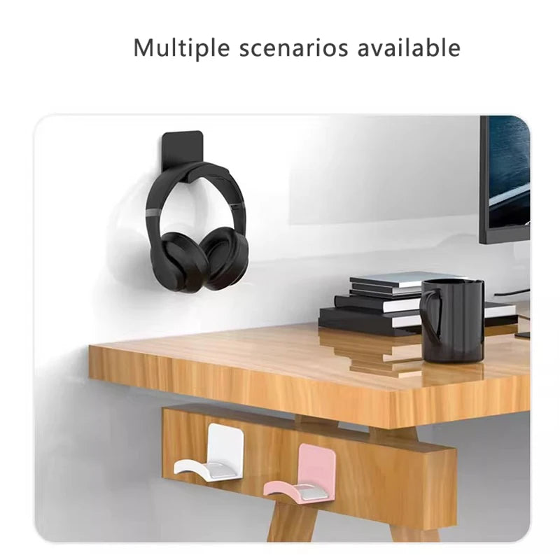 Universal Headphone Stand Gaming Controller Holder Headset Display Rack Under Desk Hanger Hook For Earphone Wall Mount Gaming - My Store