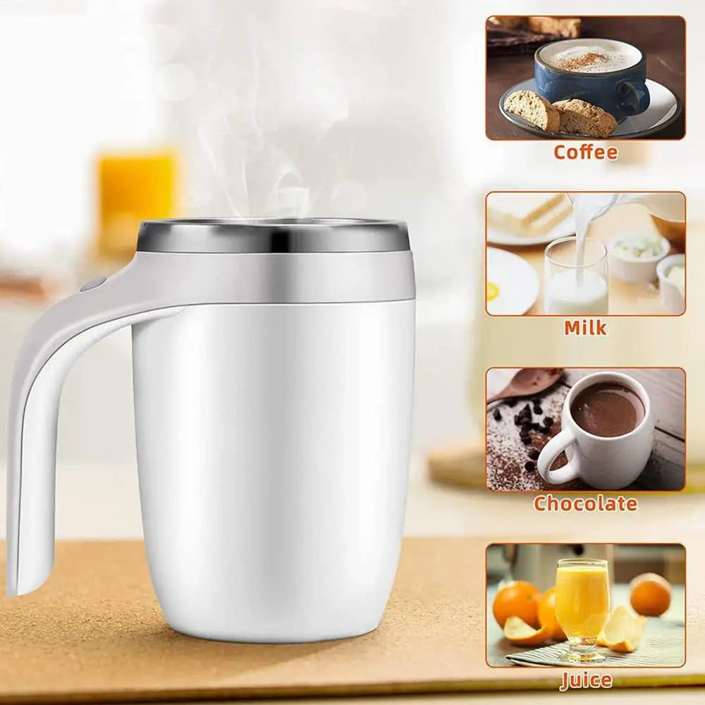 Automatic Stirring Coffee Mug Stainless Steel Stirring Cup Rechargeable Coffee Blender Cup Waterproof Mixing Cup Automatic