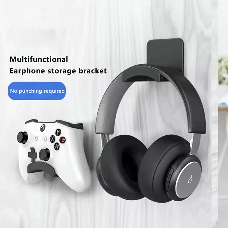 Universal Headphone Stand Gaming Controller Holder Headset Display Rack Under Desk Hanger Hook For Earphone Wall Mount Gaming - My Store